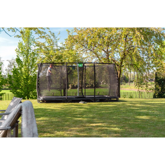 EXIT Allure Premium Bodentrampolin 214x366cm - grün