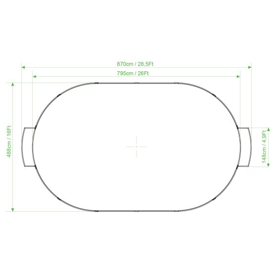 EXIT Panna-Feld oval 795x488cm