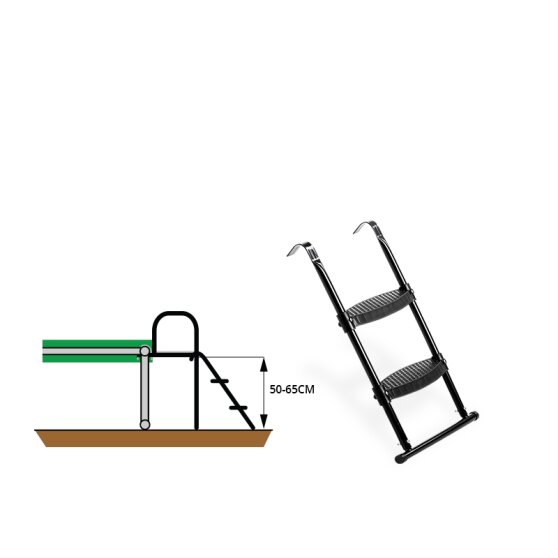 EXIT Trampolin Leiter für Rahmenhöhe von 50-65 cm