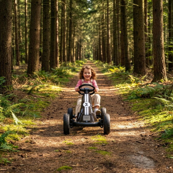 EXIT Foxy Go-Kart f&uuml;r Kinder schwarz | Pedal-Go-Kart ab 2 Jahren