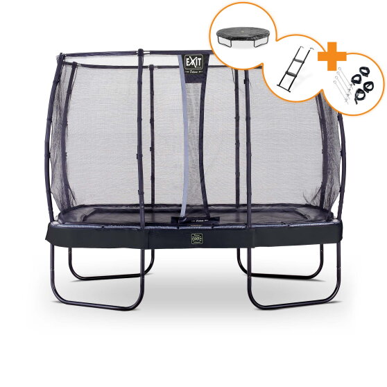 EXIT Elegant Premium Trampolin Komplettset 214x366cm - schwarz