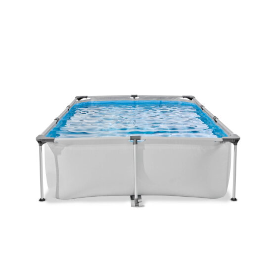 EXIT Soft Grey Pool 300x200x65cm mit Filterpumpe - grau