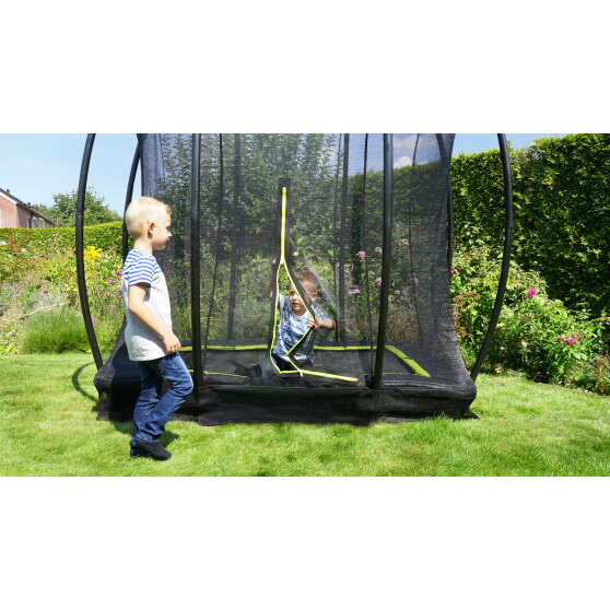 EXIT Silhouette Bodentrampolin 153x214cm mit Sicherheitsnetz - schwarz