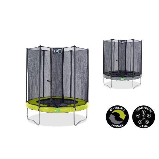 EXIT Twist Trampolin ø244cm - grün/grau