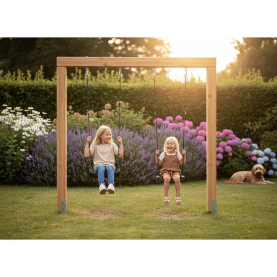 EXIT Linea Massiv 140 doppelte Holzschaukel