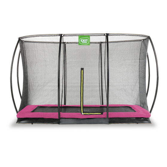 EXIT Silhouette Bodentrampolin 244x366cm mit Sicherheitsnetz - rosa