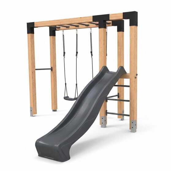 EXIT Linea Robust 110 Monkeybar mit Doppelschaukel und Rutsche