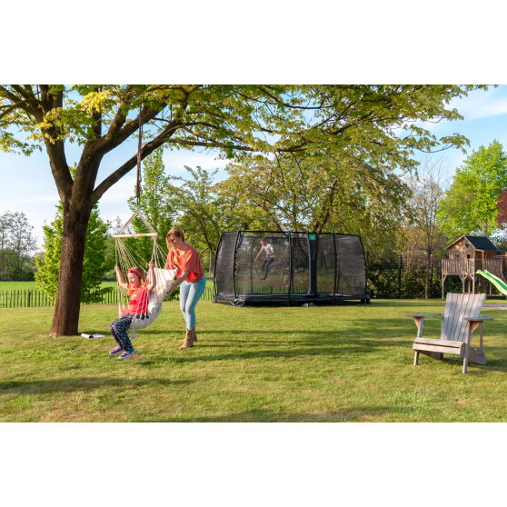 EXIT Allure Premium Bodentrampolin 214x366cm - grün