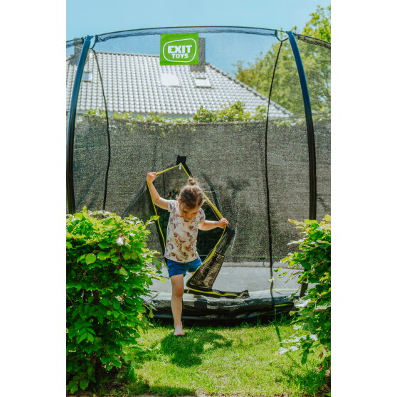 EXIT Silhouette Bodentrampolin ø427cm mit Sicherheitsnetz - schwarz