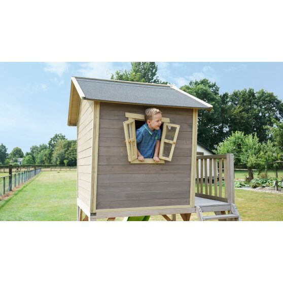 EXIT Crooky 700 Holzspielhaus - graubeige