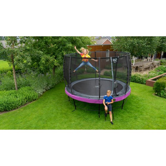 EXIT Elegant Trampolin ø366cm mit Economy Sicherheitsnetz - lila