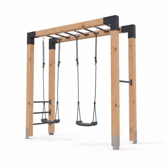 EXIT Linea Robust 110 Holz-Monkeybar mit Doppelschaukel