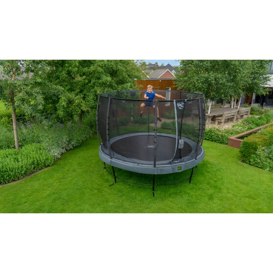 EXIT Elegant Trampolin ø253cm mit Economy Sicherheitsnetz - grau