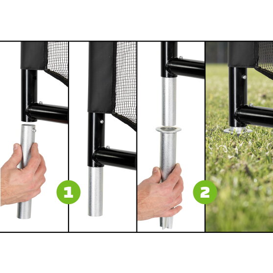 EXIT Finta st&auml;hlernes Fu&szlig;balltor 300x200cm - schwarz