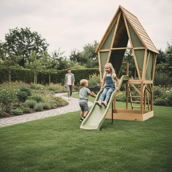 EXIT Yuki 550 Spielhaus mit Rutsche und Matschk&uuml;che