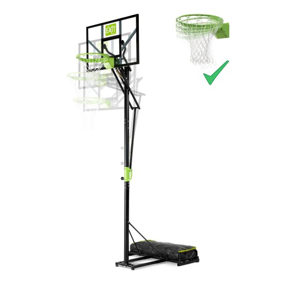 EXIT Polestar versetzbarer Basketballkorb mit Dunkring - grün/schwarz