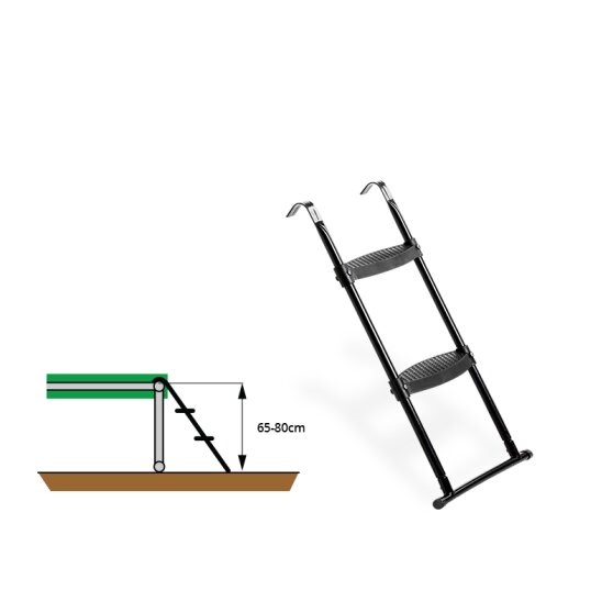 EXIT Trampolin Leiter für Rahmenhöhe von 65-80 cm