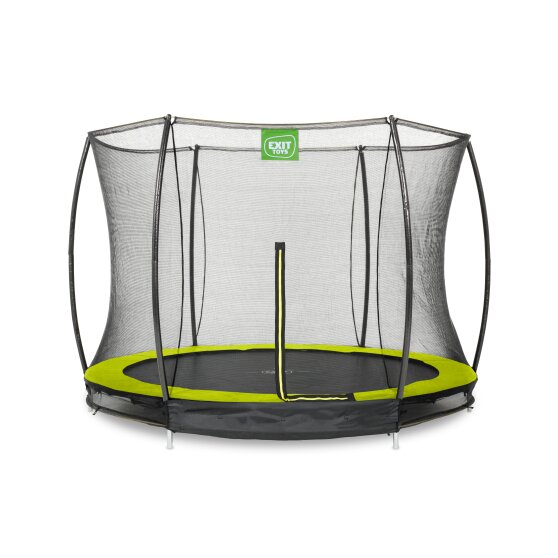 EXIT Silhouette Bodentrampolin ø244cm mit Sicherheitsnetz - grün