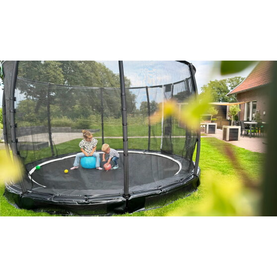 EXIT Allure Premium Bodentrampolin ø366cm - schwarz