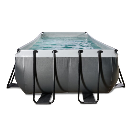 EXIT Black Leather Pool 540x250x122cm mit Sandfilterpumpe - schwarz