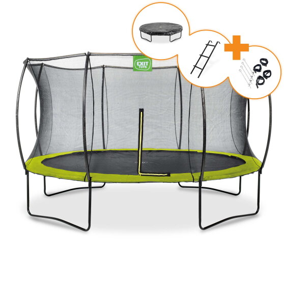 EXIT Silhouette Trampolin ø366cm - grün + gratis Zubehörset