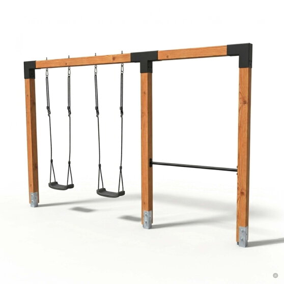 EXIT Linea Robust 110 doppelte Holzschaukel mit Reckstange