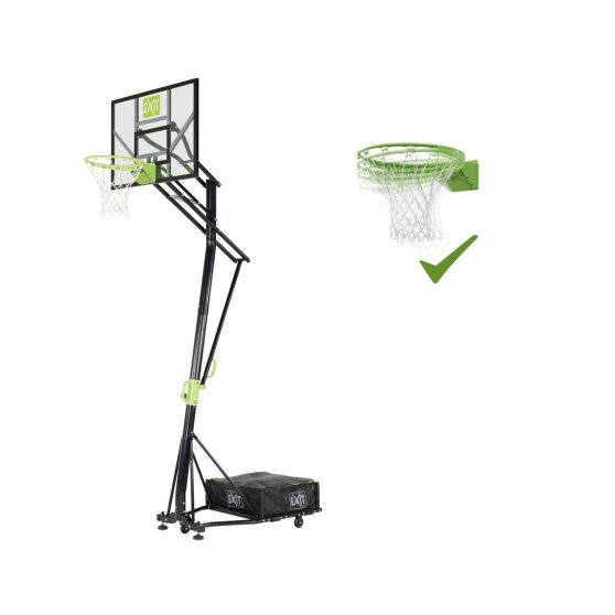 EXIT Galaxy versetzbarer Basketballkorb auf Rädernmit Dunkring - grün/schwarz