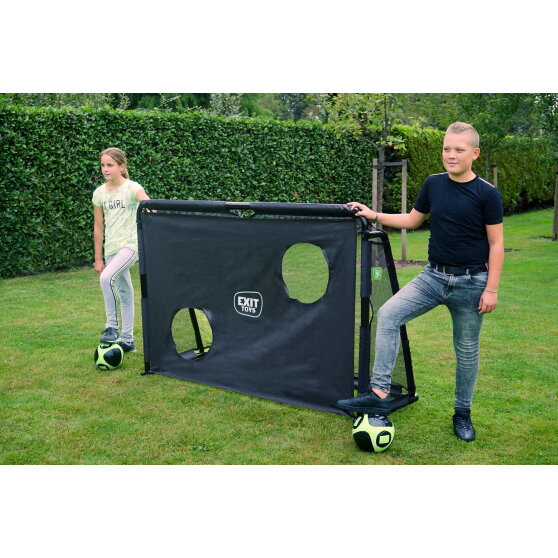 EXIT Maestro st&auml;hlernes Fu&szlig;balltor 180x120cm - schwarz