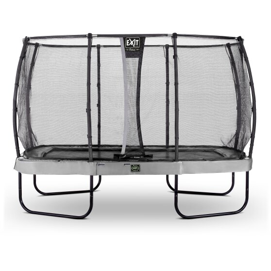 EXIT Elegant Premium Trampolin 244x427cm mit Deluxe Sicherheitsnetz - grau