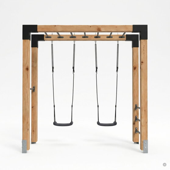 EXIT Linea Robust 110 Holz-Monkeybar mit Doppelschaukel