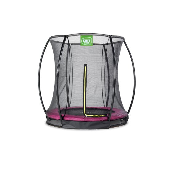 EXIT Silhouette Bodentrampolin ø183cm mit Sicherheitsnetz - rosa