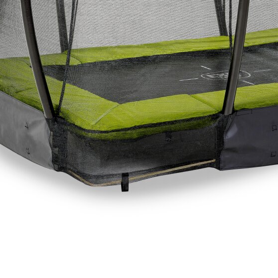 EXIT Silhouette Bodentrampolin 153x214cm mit Sicherheitsnetz - grün