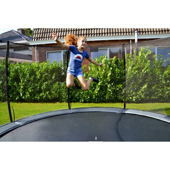 EXIT Elegant Premium Inground-Trampolin ø305cm mit Deluxe Sicherheitsnetz - grün