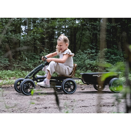 EXIT Foxy Go-Kart mit Anhänger für Kinder schwarz | ab 2 Jahren