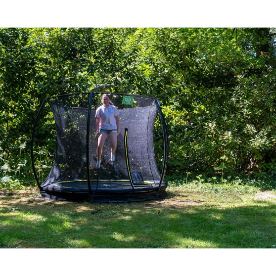 EXIT Silhouette Bodentrampolin ø244cm mit Sicherheitsnetz - schwarz