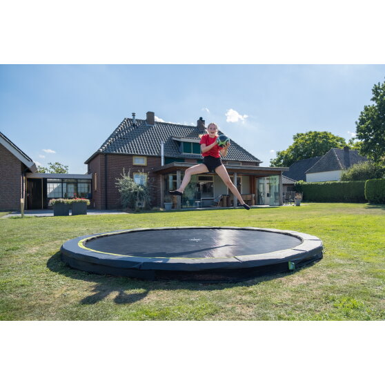 EXIT Silhouette sports Bodentrampolin ø366cm - grün