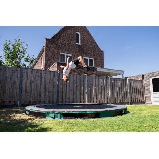 EXIT Elegant Premium sports Bodentrampolin ø427cm - grün
