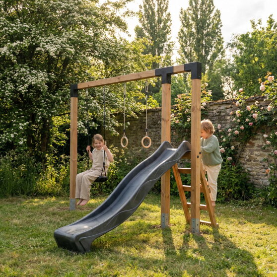 EXIT Linea Robust 110 Schaukel mit Rutsche und Turnringen