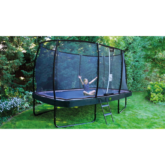 EXIT Elegant Premium Trampolin Komplettset 244x427cm - schwarz