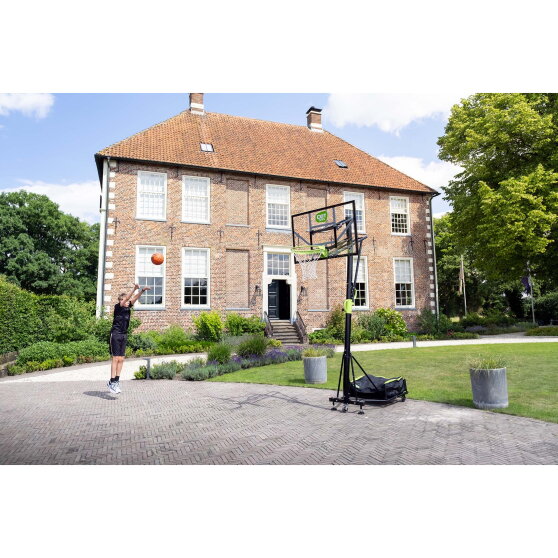 EXIT Galaxy versetzbarer Basketballkorb auf Rädern - grün/schwarz