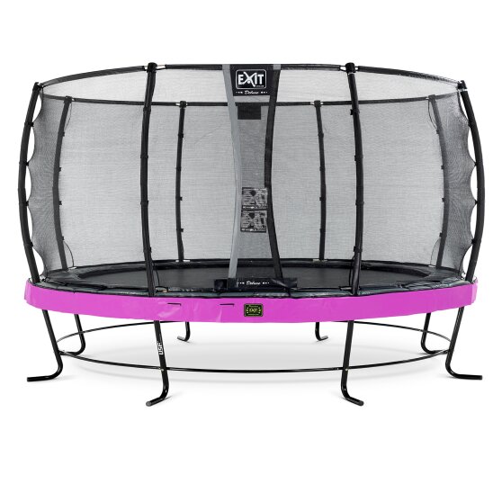 EXIT Elegant Premium Trampolin ø427cm mit Deluxe Sicherheitsnetz - lila