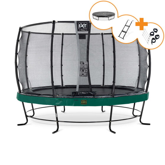 EXIT Elegant Premium Trampolin Komplettset ø366cm - grün