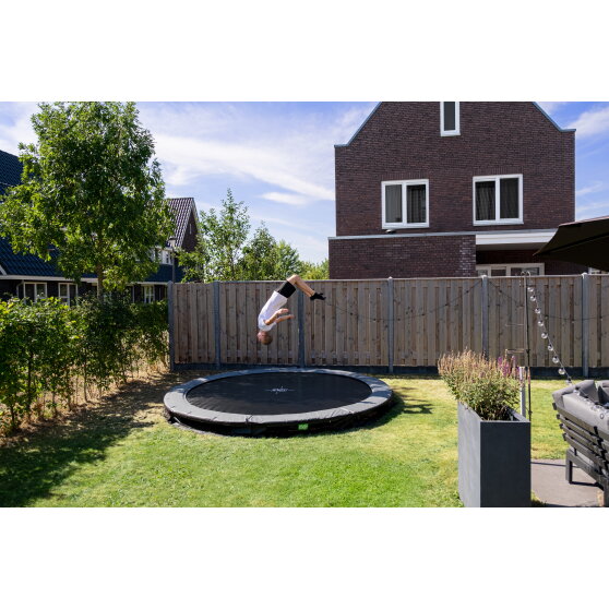 EXIT Elegant sports Bodentrampolin ø427cm - schwarz