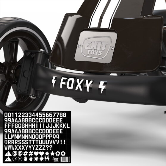 EXIT Foxy Go-Kart mit Anh&auml;nger f&uuml;r Kinder schwarz | ab 2 Jahren