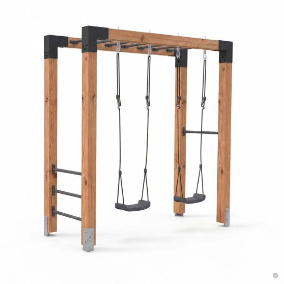 EXIT Linea Robust 110 Holz-Monkeybar mit Doppelschaukel