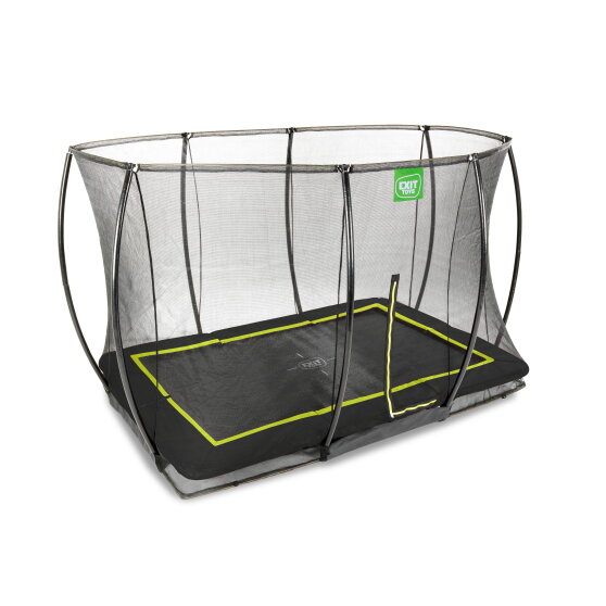 EXIT Silhouette Bodentrampolin 244x366cm mit Sicherheitsnetz - schwarz