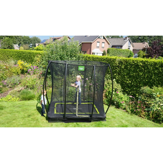 EXIT Silhouette Bodentrampolin 153x214cm mit Sicherheitsnetz - schwarz