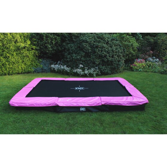 EXIT Silhouette Bodentrampolin 244x366cm - rosa