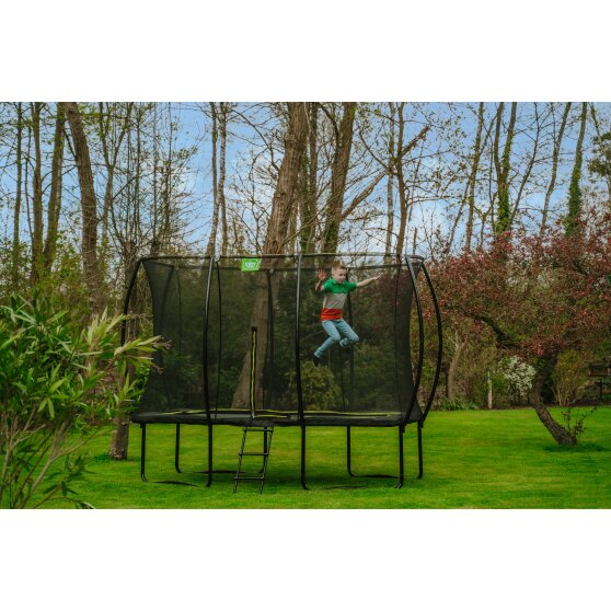 EXIT Silhouette Trampolin 214x305cm mit Leiter - schwarz