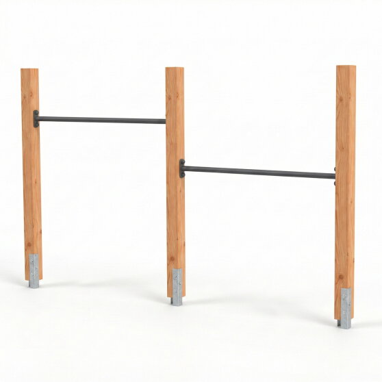 EXIT Linea Robust 110 Doppel-Holz-Reckstange | Douglas-Holz